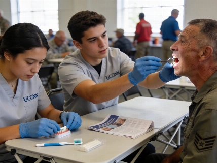 UConn dental students bring free dental care to Connecticut veterans The Young Dentist