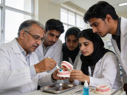 Dental students master fluoride gel application in hands-on Karachi workshop