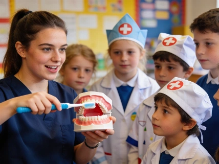 Dental nursing students take oral health lessons straight to primary schools The Young Dentist